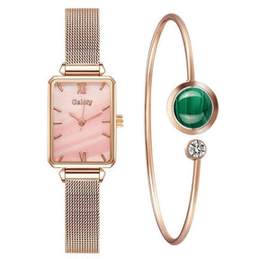 Relógio Feminino Luxury Gold + Bracelete