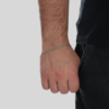 Pulseira Prateada Masculina Elo 3 por 1 - Imagem 2